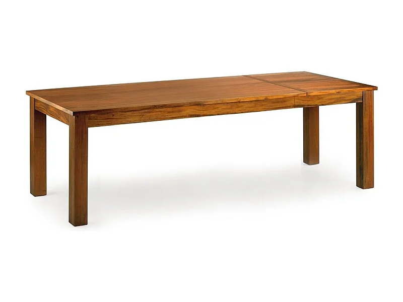 Table à manger extensible FALKANE – Bois d'acajou massif – 160 à 220cm