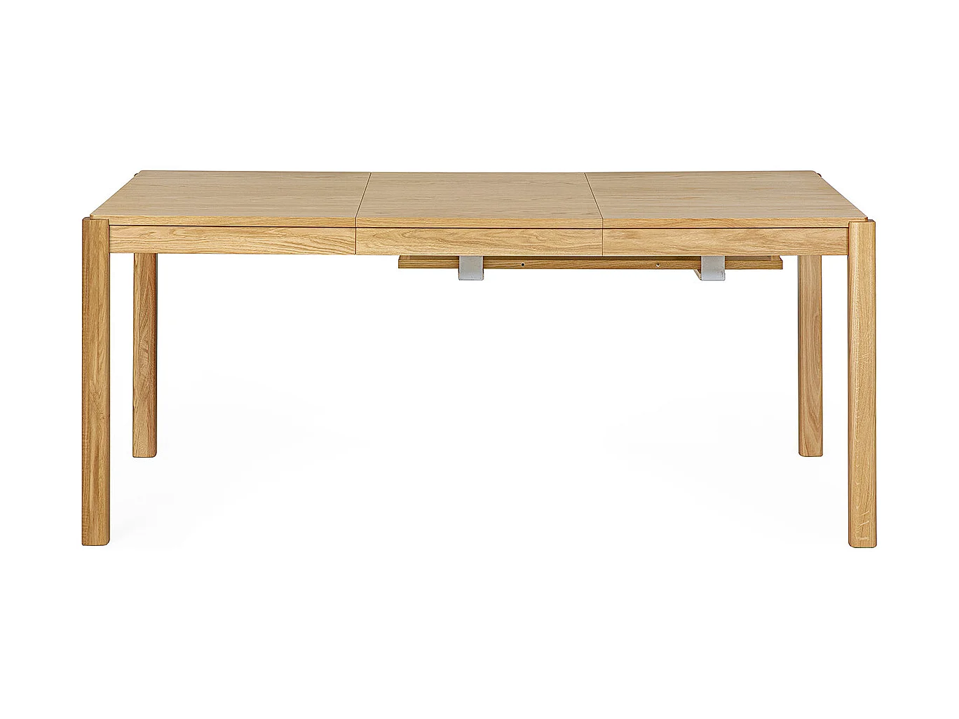 Table à manger extensible rallonges intégrées en bois clair chêne rectangulaire L125-238 cm AGALI