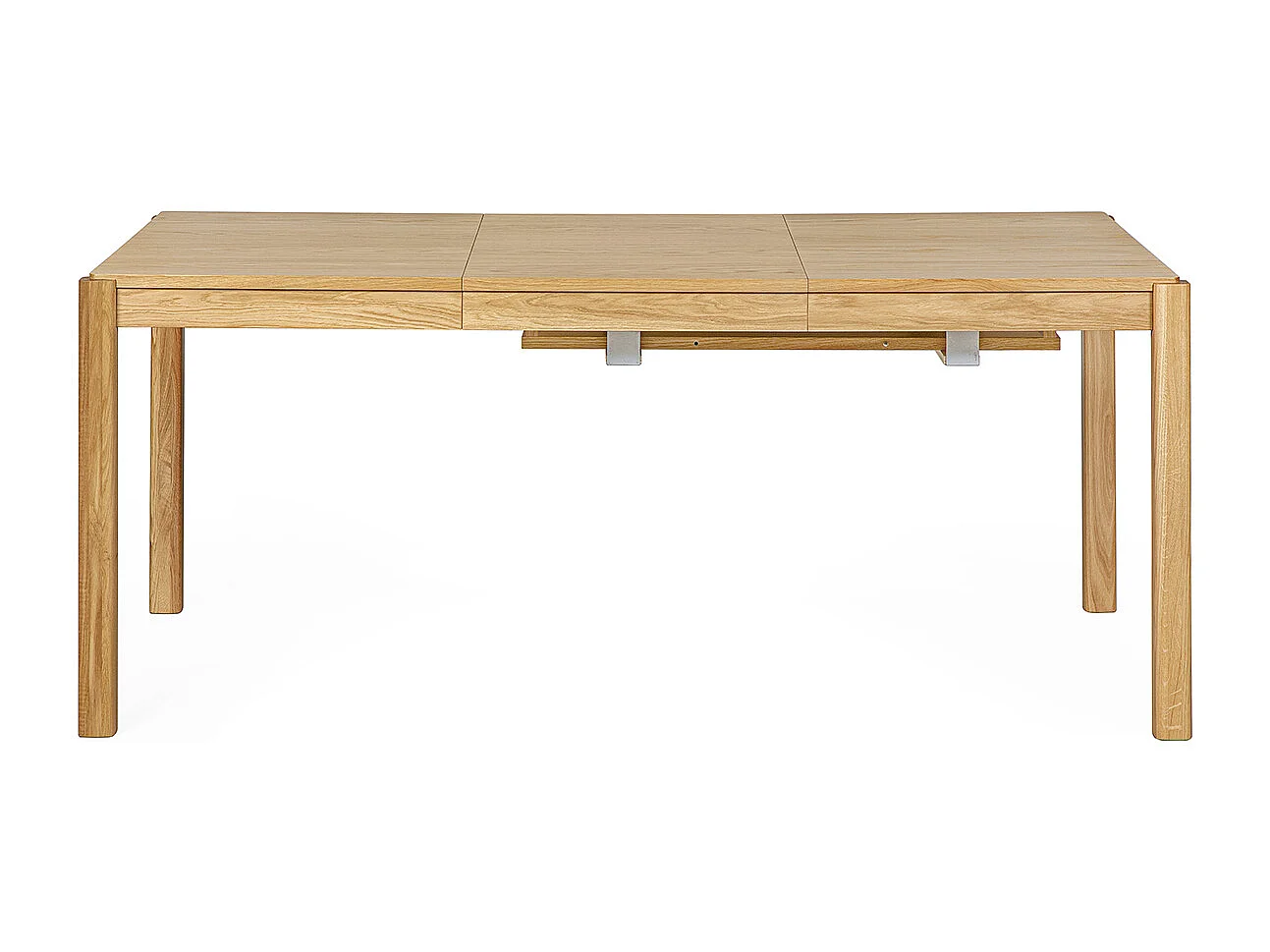 Table à manger extensible rallonges intégrées en bois clair chêne rectangulaire L125-238 cm AGALI