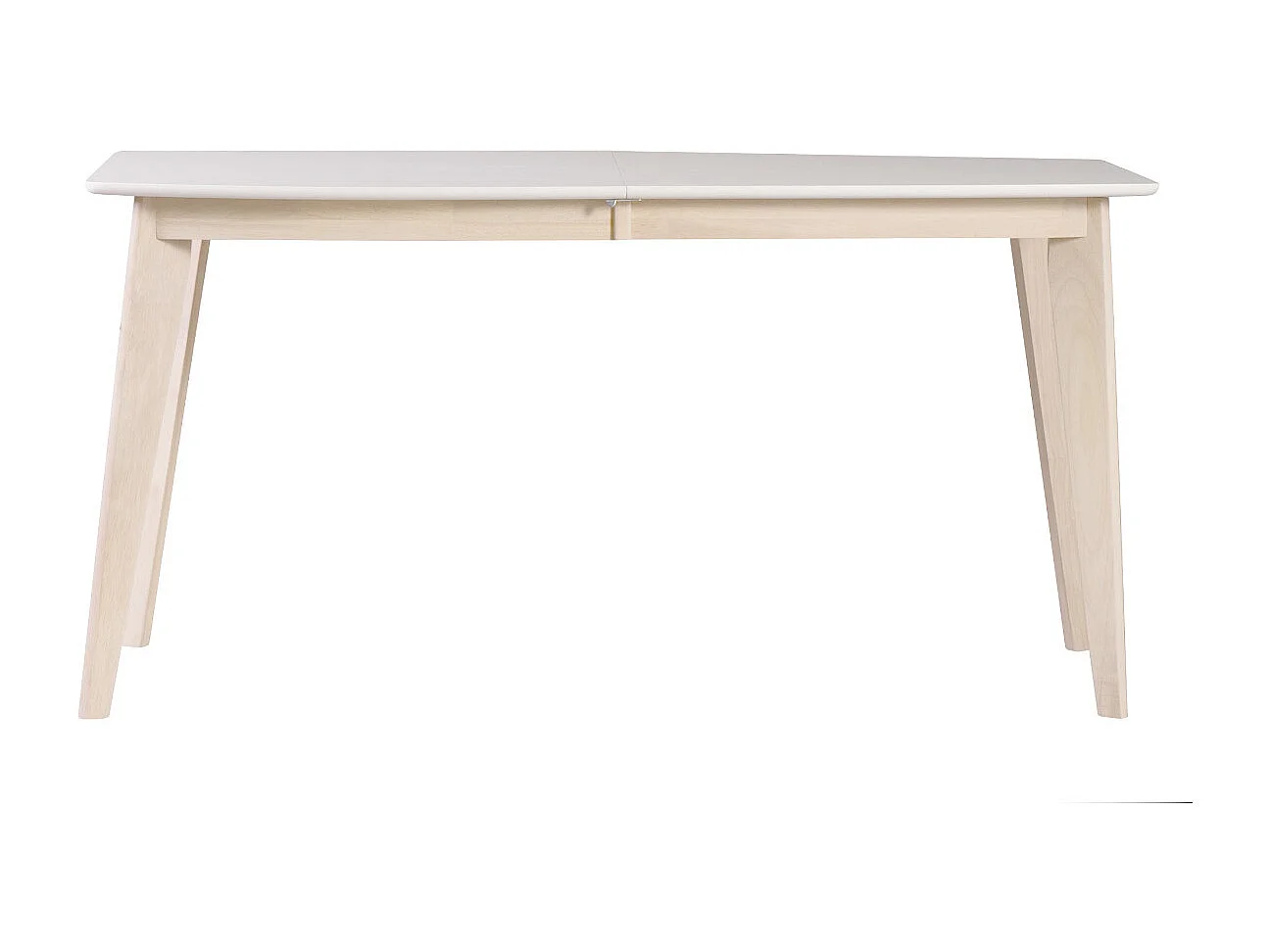 Design-Esstisch ausziehbar Weiß und helles Holz L150-200 LEENA