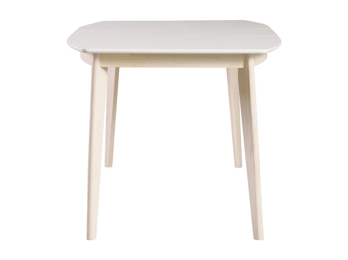 Design-Esstisch ausziehbar Weiß und helles Holz L150-200 LEENA