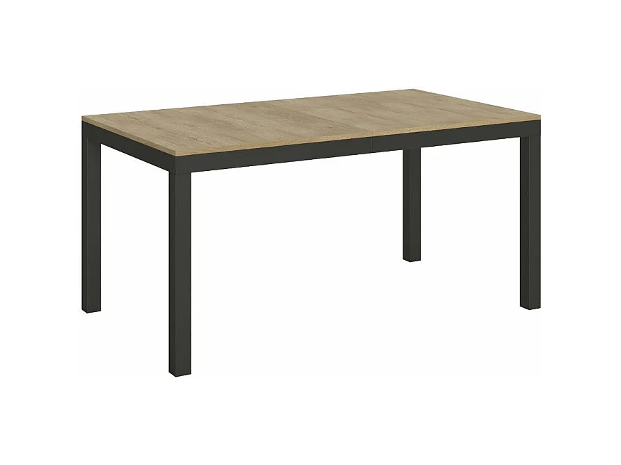 Table à manger extensible Karry evolution-Couleur Gris ciment-4 pieds-120 à 380cm