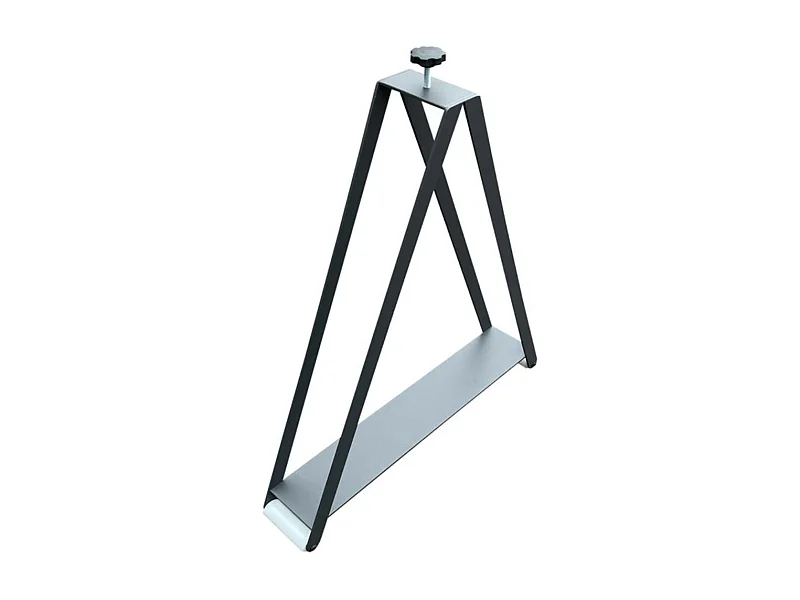 Table à manger extensible bois pieds en V Kristo-Couleur Gris ciment-Sur roulettes-2 rallonges fines-180 à 284cm