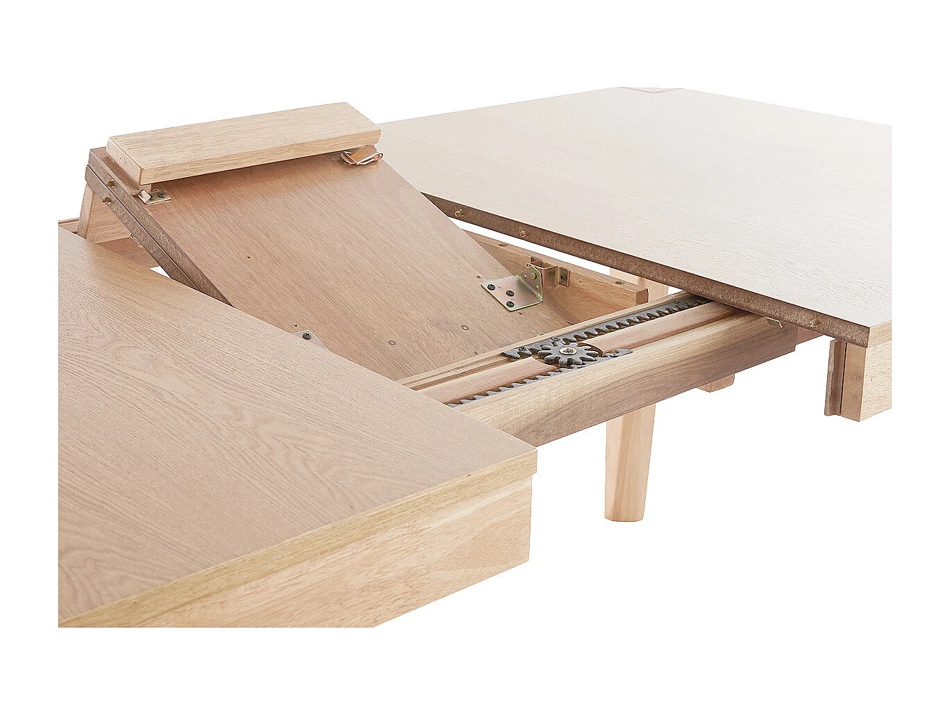 Tavolo da pranzo allungabile  impiallacciatura frassino e legno massello di hevea L150-180 cm BOLLY