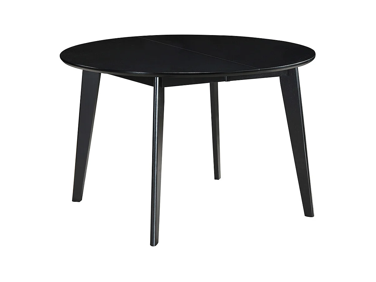 Mesa de comedor extensible redonda negra L120-150 cm LEENA