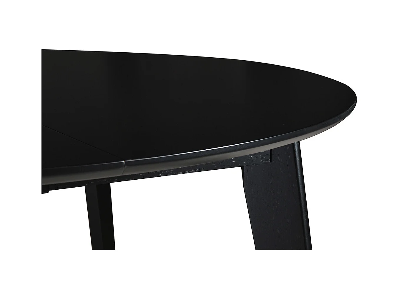 Mesa de comedor extensible redonda negra L120-150 cm LEENA