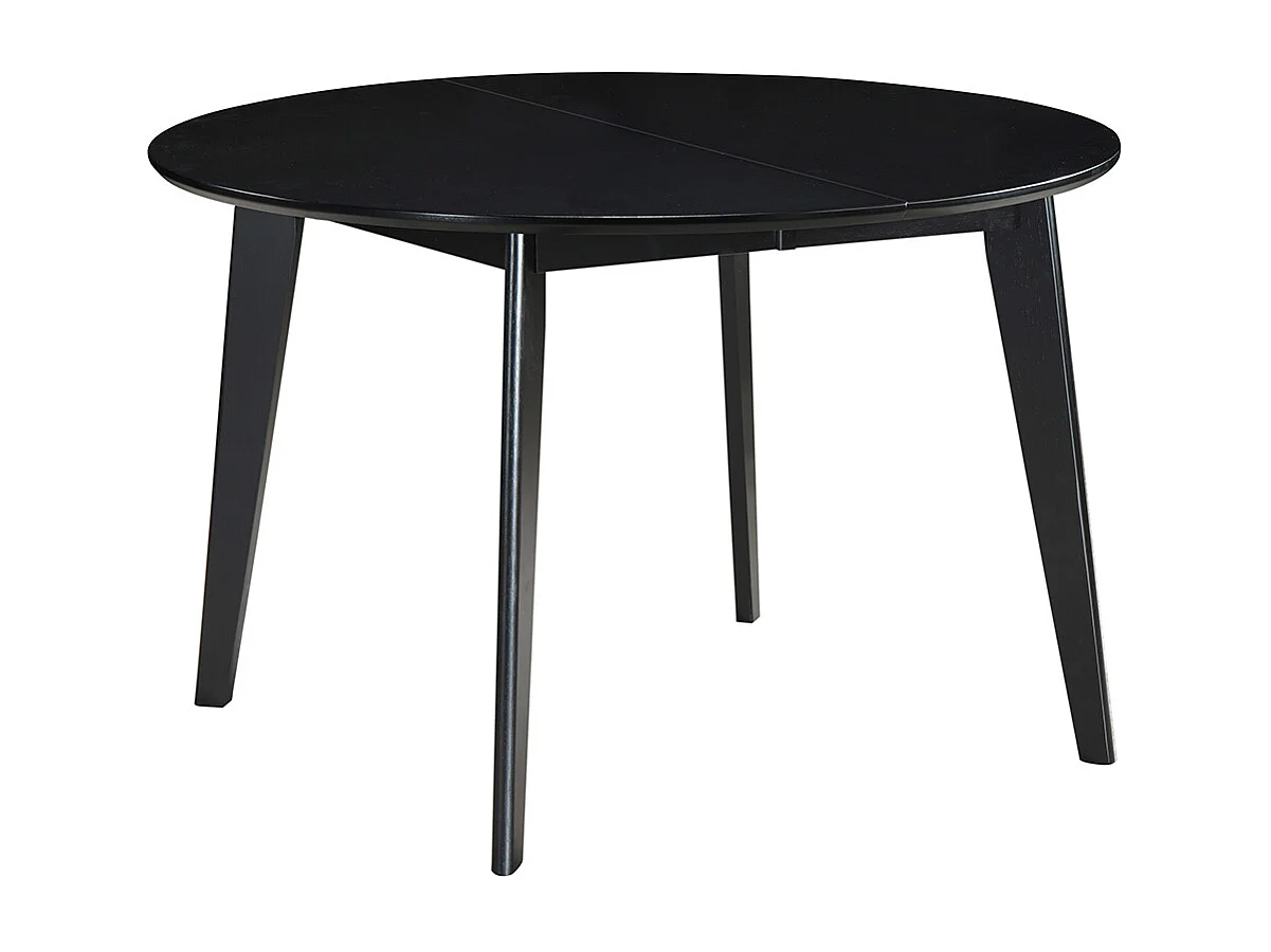 Mesa de comedor extensible redonda negra L120-150 cm LEENA