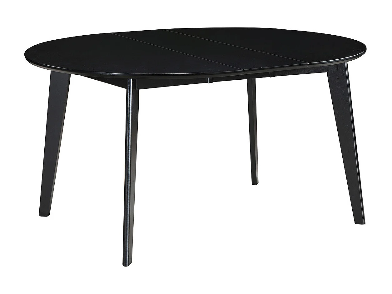 Mesa de comedor extensible redonda negra L120-150 cm LEENA