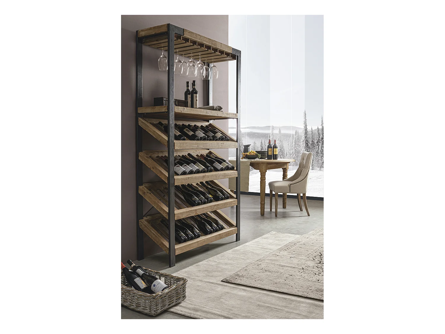 Table extensible bois de chêne naturel Badou L 110-272