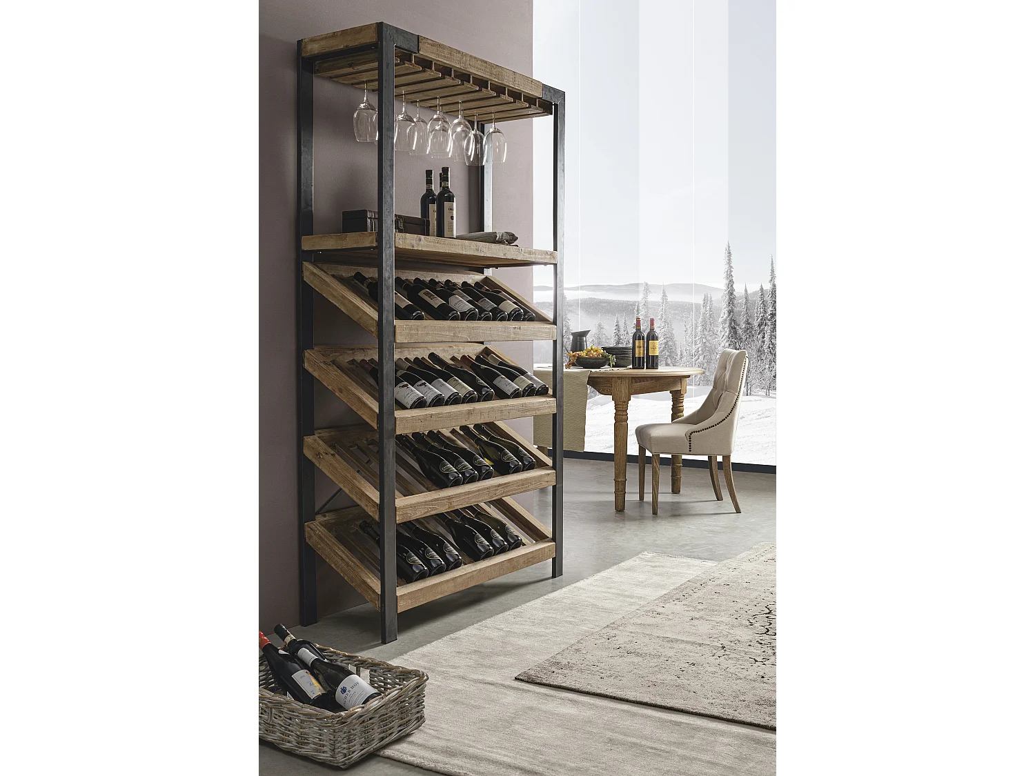 Table extensible bois de chêne naturel Badou L 110-272