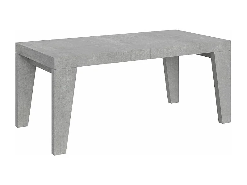 Mesa de comedor extensible de madera Naxo.-Color Gris cemento-Soporte 4 pies-Alargaderas -Ancho extensible