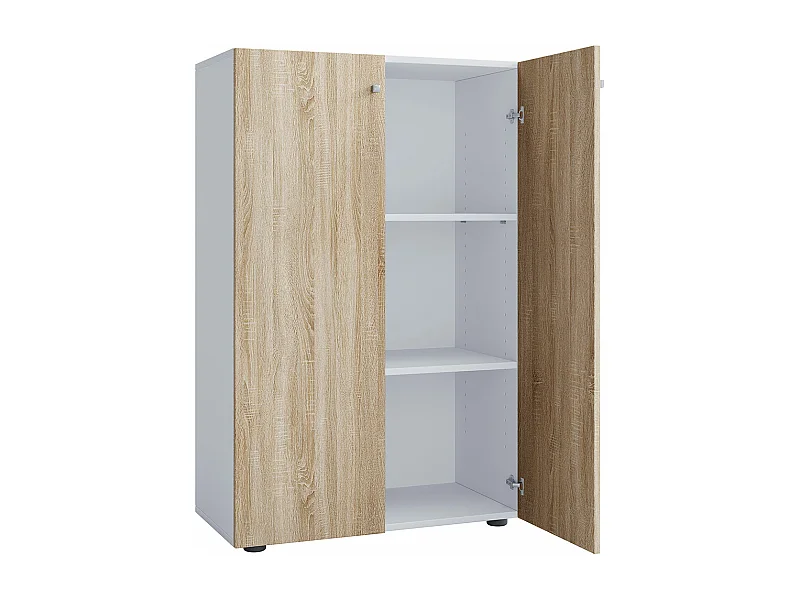 LonaXLDT armoire de bureau 2 portes blanc.