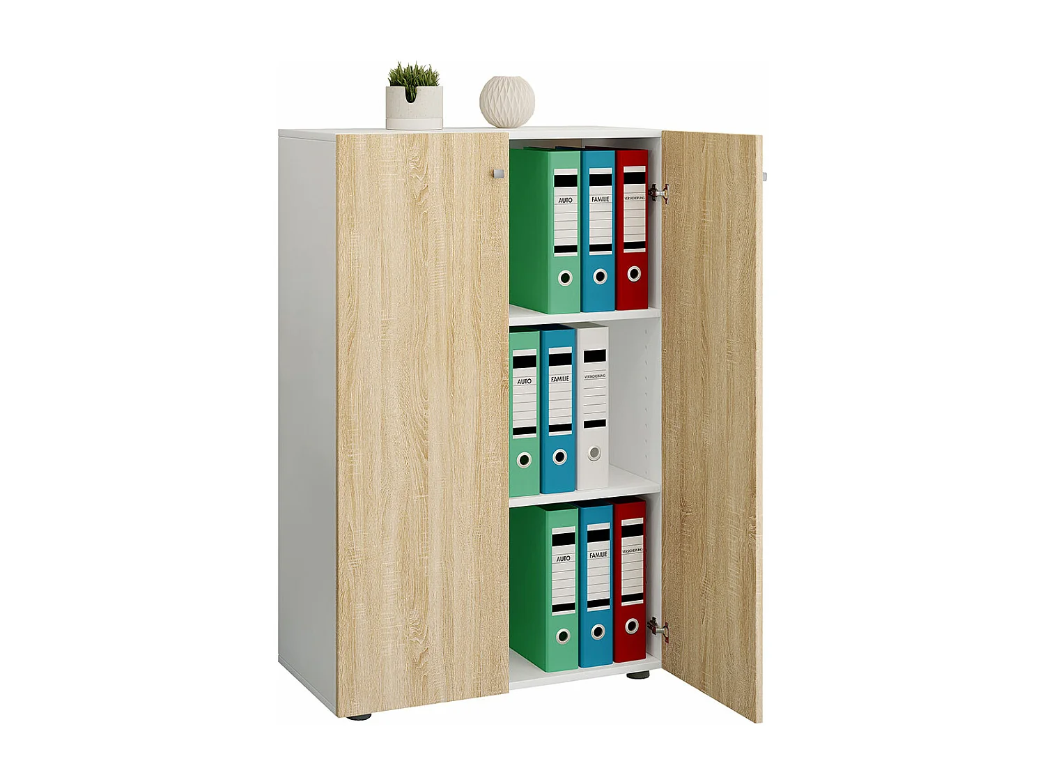 LonaXLDT Büroschrank 2 Türen weiß.