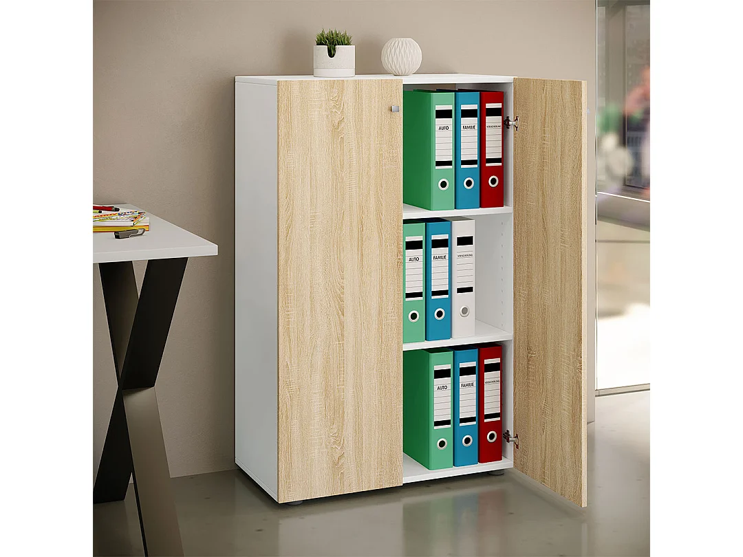 LonaXLDT Büroschrank 2 Türen weiß.