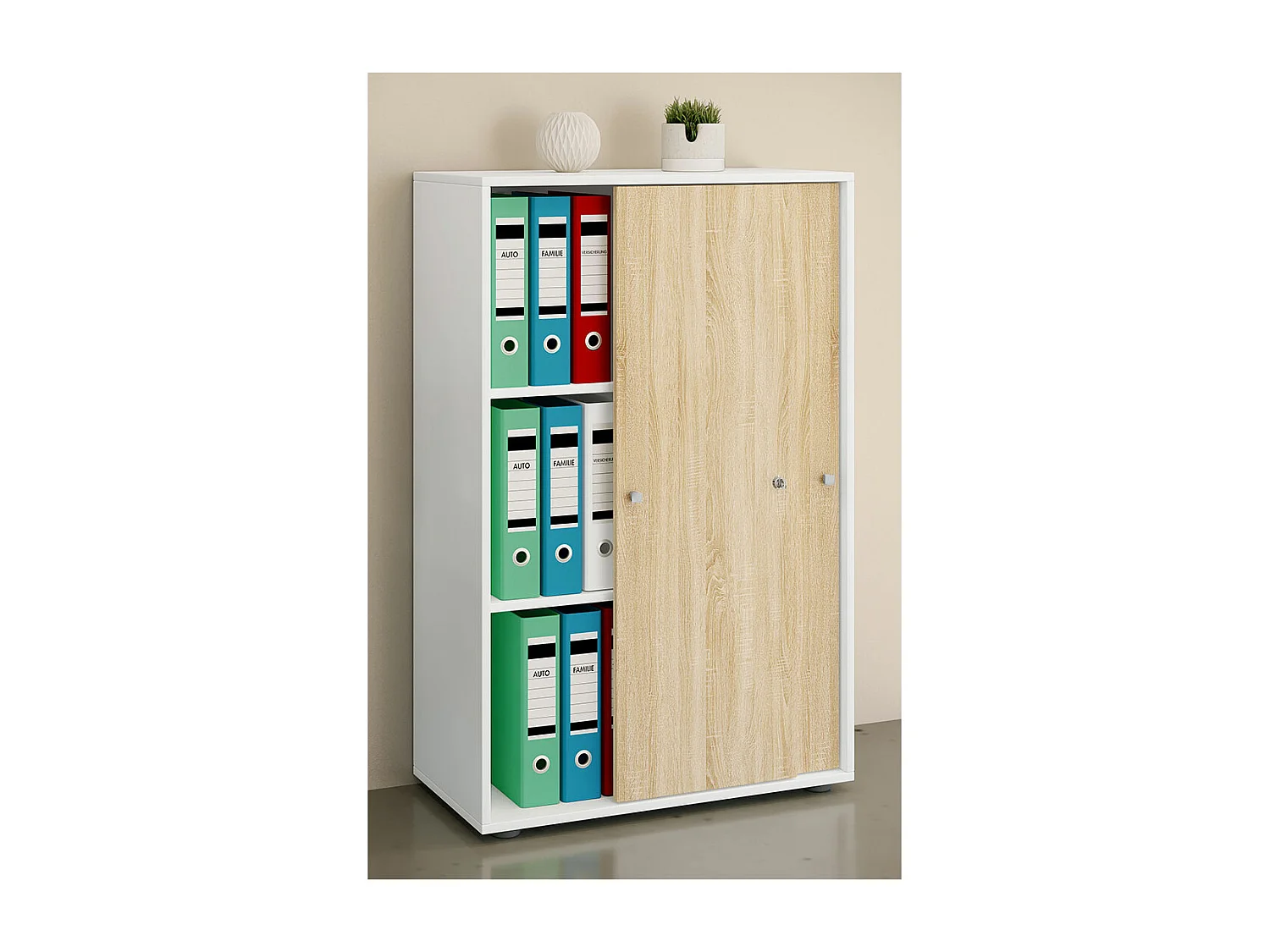 LonaXLST Büroschrank 2 Türen weiß.