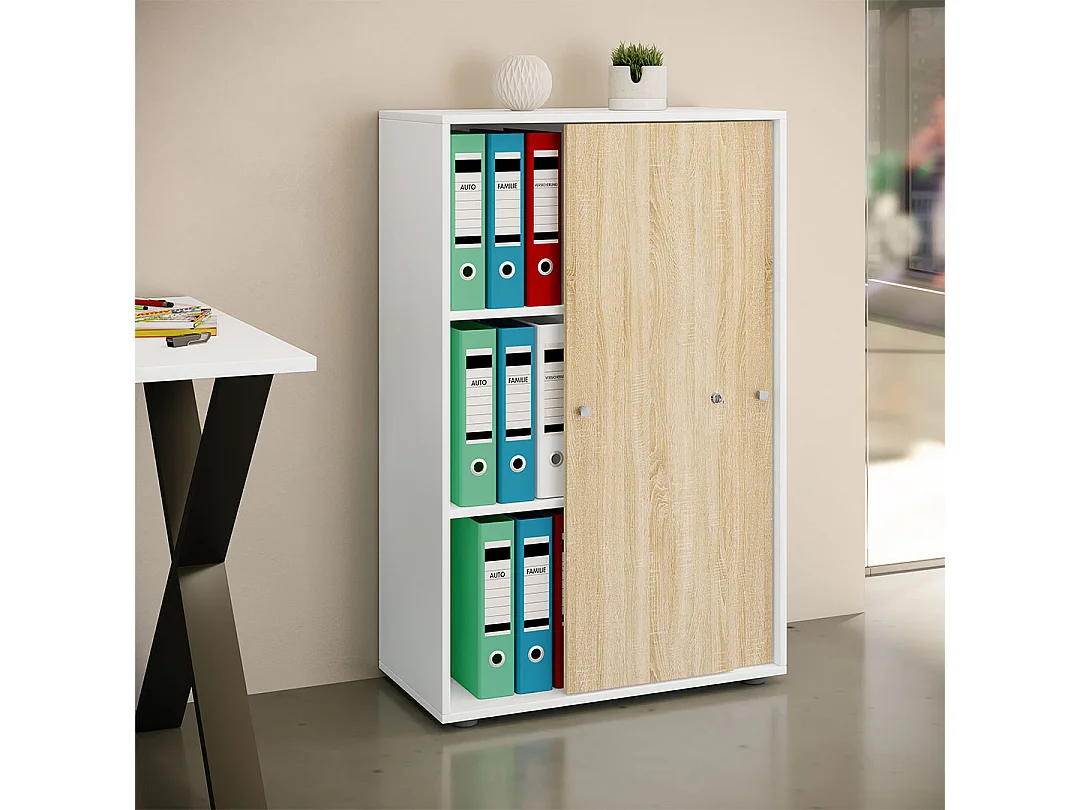 LonaXLST Büroschrank 2 Türen weiß.