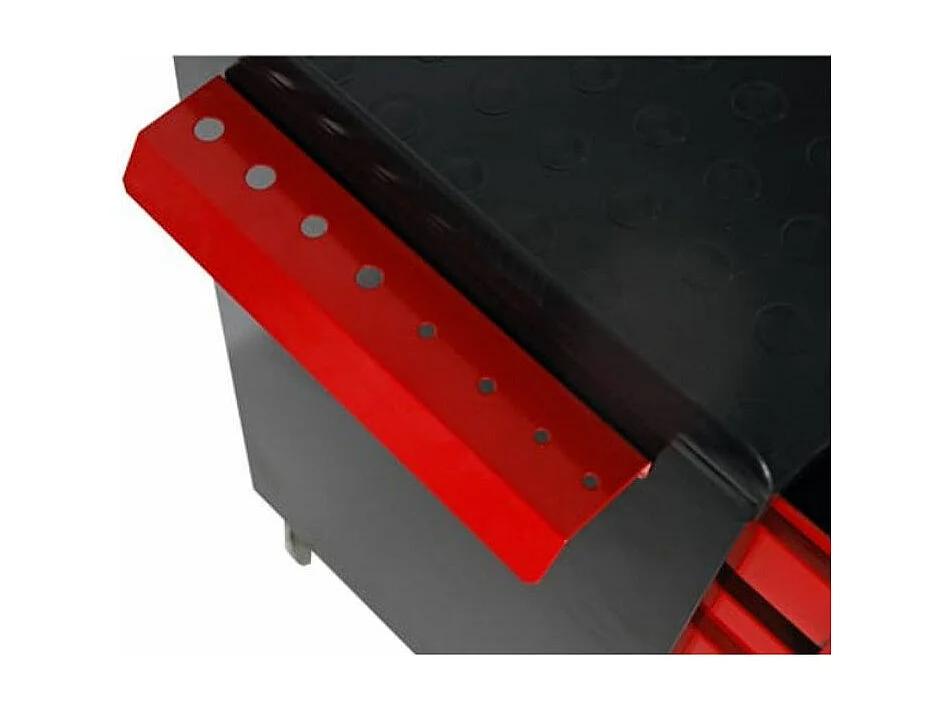 Mini servante sur roulettes 4 tiroirs métal noir et rouge Folia