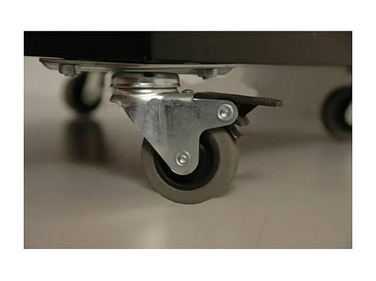 Mini servante sur roulettes 4 tiroirs métal noir et rouge Folia