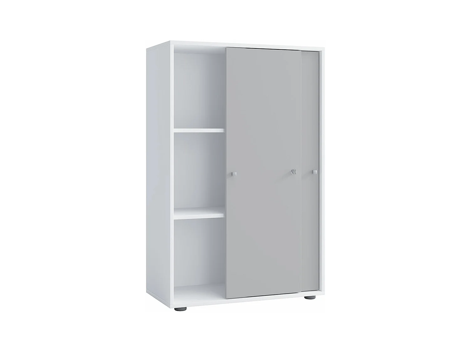 LonaXLST armoire de bureau 2 portes blanc, gris.