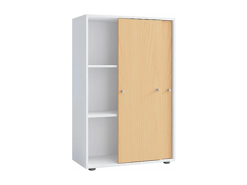 LonaXLST Büroschrank 2 Türen weiß, buche.