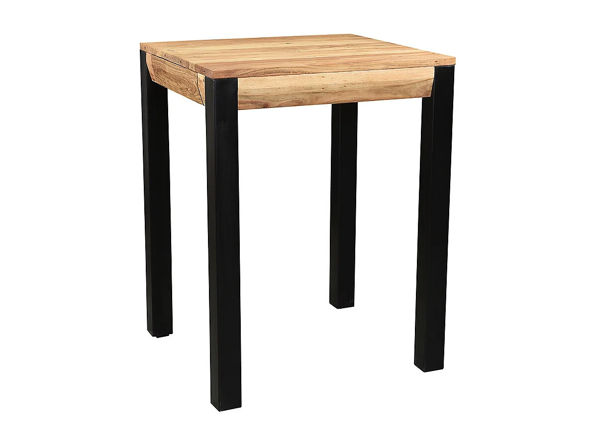 Table de bar extensible en bois massif et métal L80-135 cm TRAP