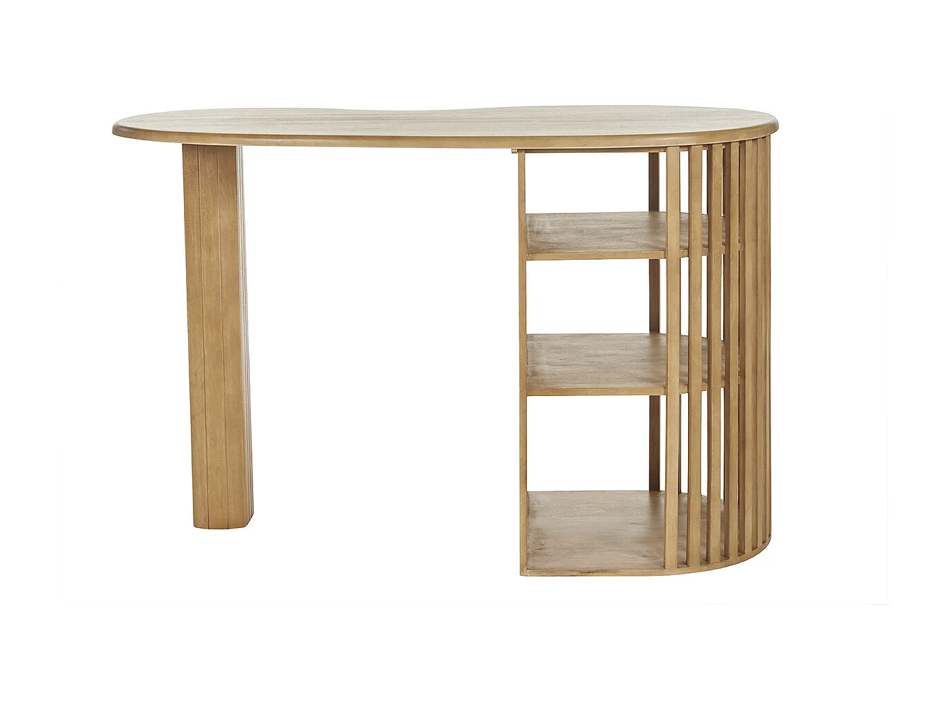 Tavolo bar con ripiani in legno massello di mango H90 cm LOBIO