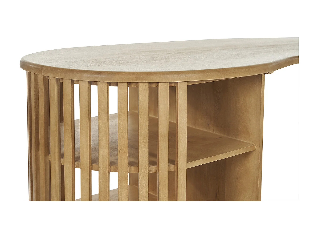 Tavolo bar con ripiani in legno massello di mango H90 cm LOBIO