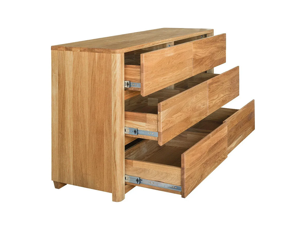 Commode en chêne massif 6 tiroirs Eliza 140cm