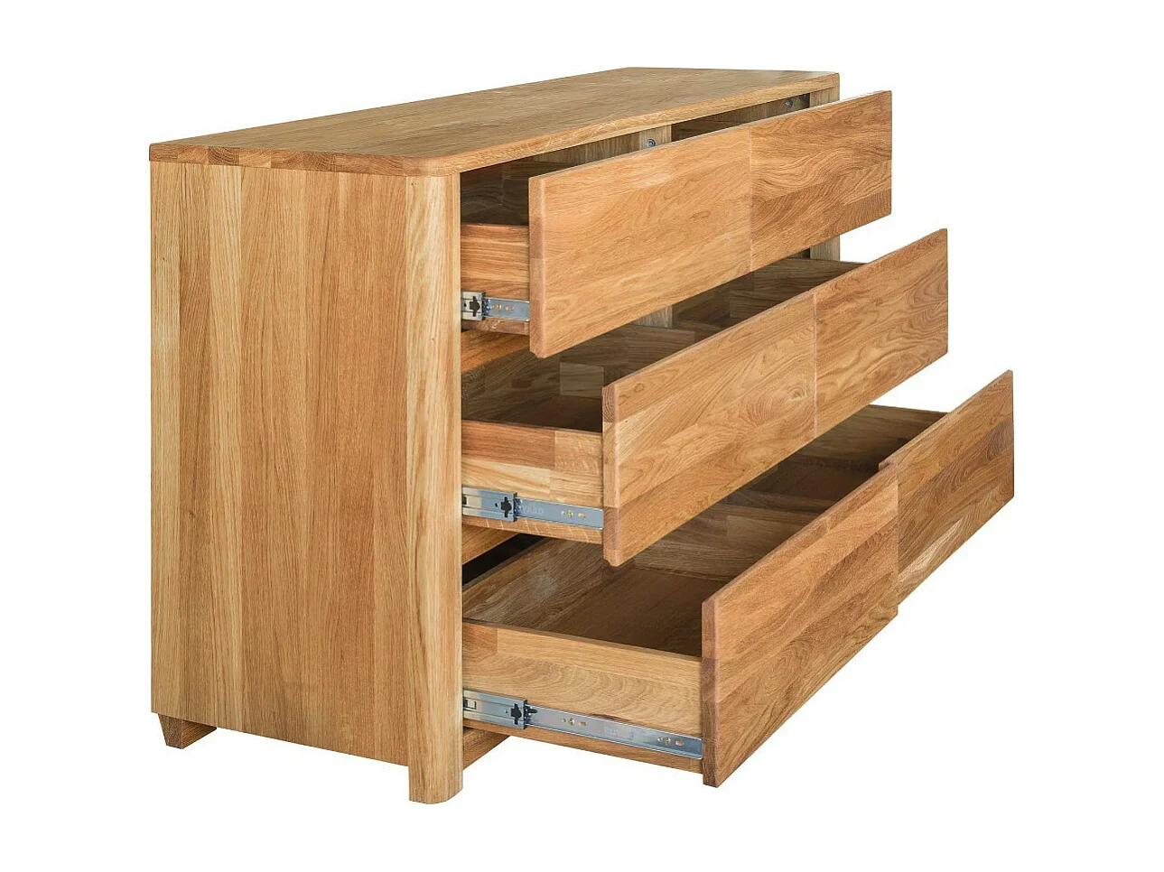 Commode en chêne massif 6 tiroirs Eliza 140cm