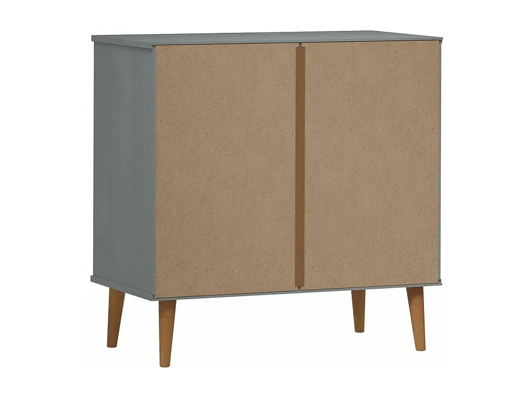 Commode MOLDE Gris 80x40x80 Bois de pin massif