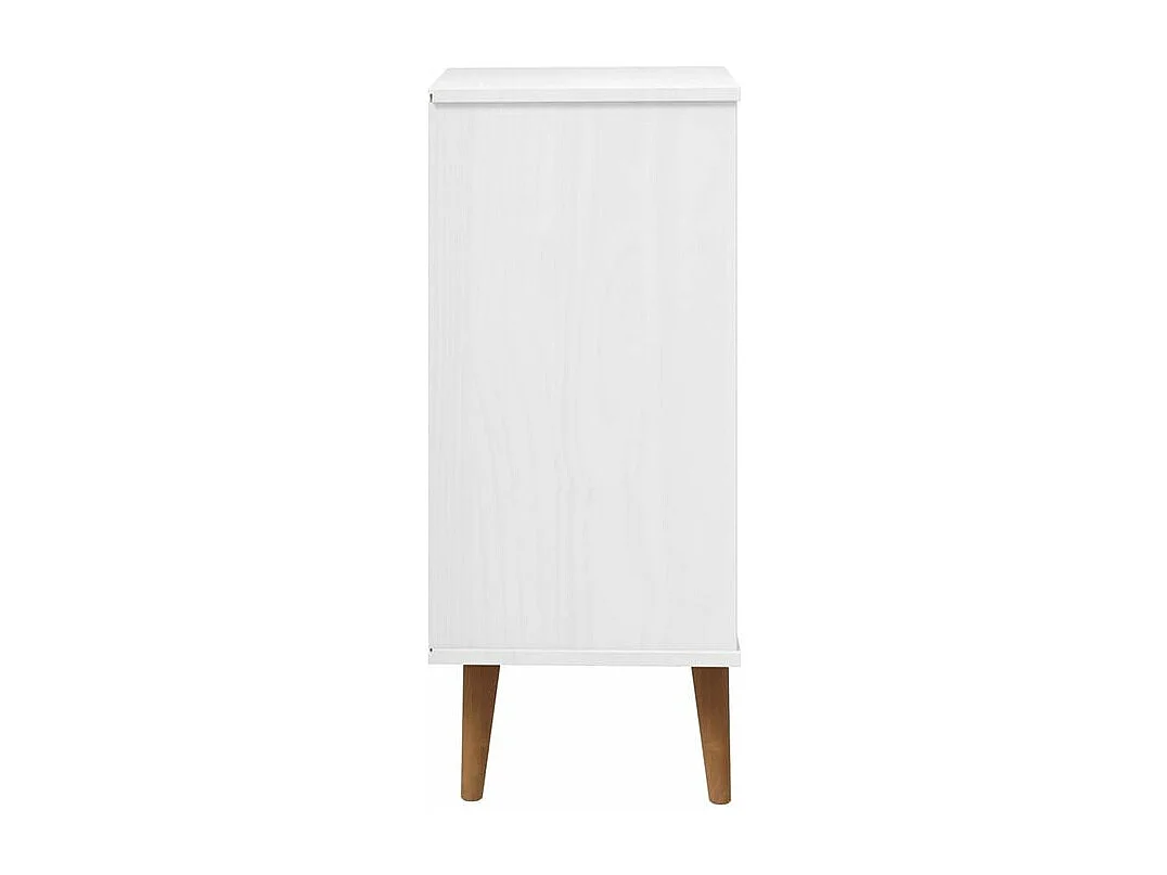 Ladekast MOLDE 40x35x82 cm massief grenenhout wit