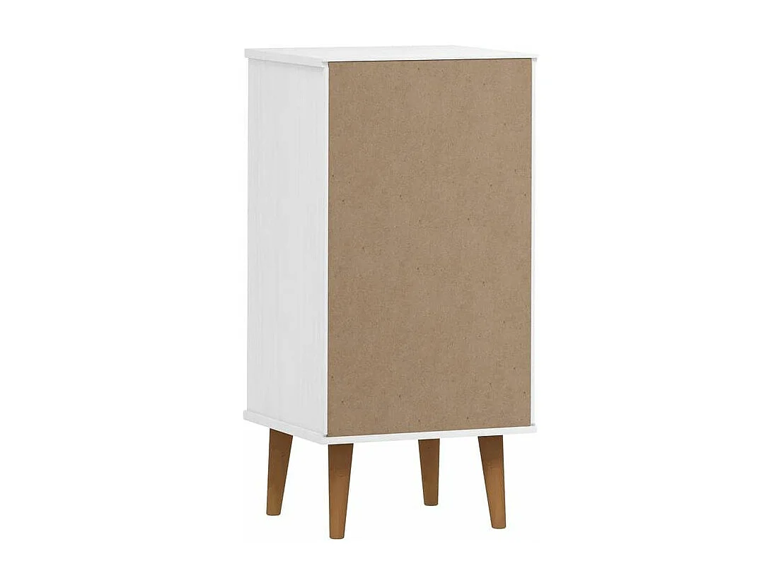 Ladekast MOLDE 40x35x82 cm massief grenenhout wit