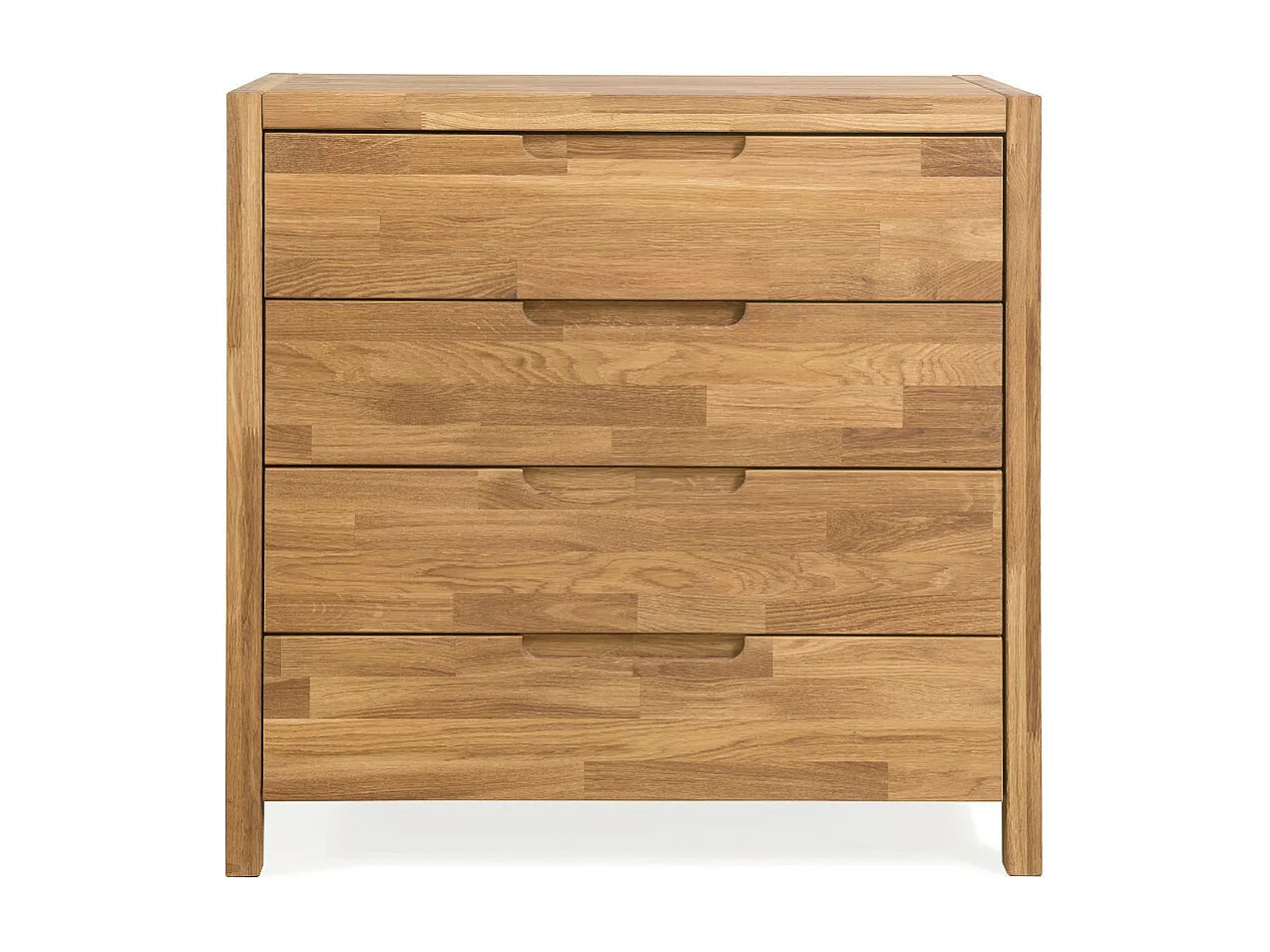 Commode en chêne massif 4 tiroirs Nelson 88cm