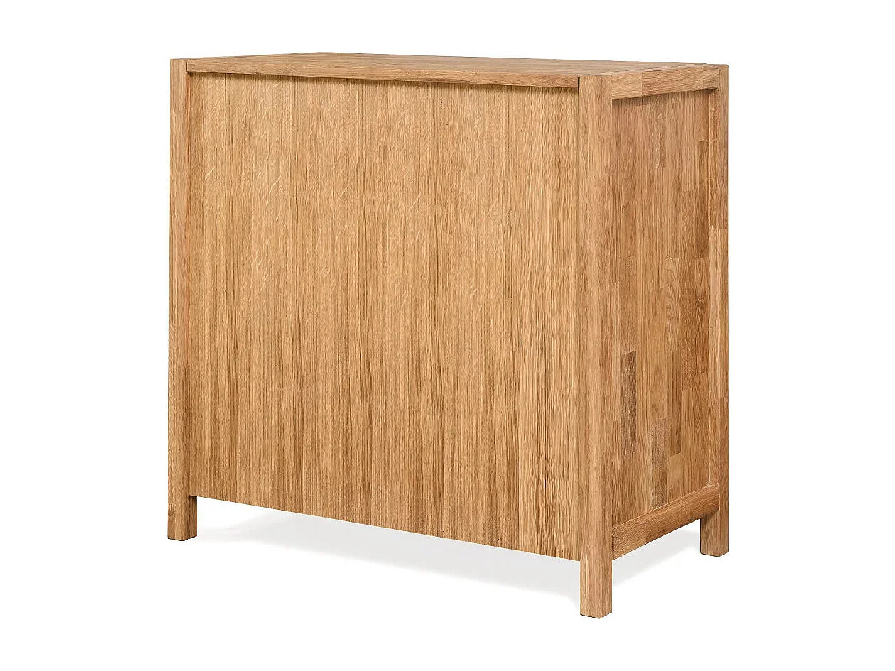 Commode en chêne massif 4 tiroirs Nelson 88cm