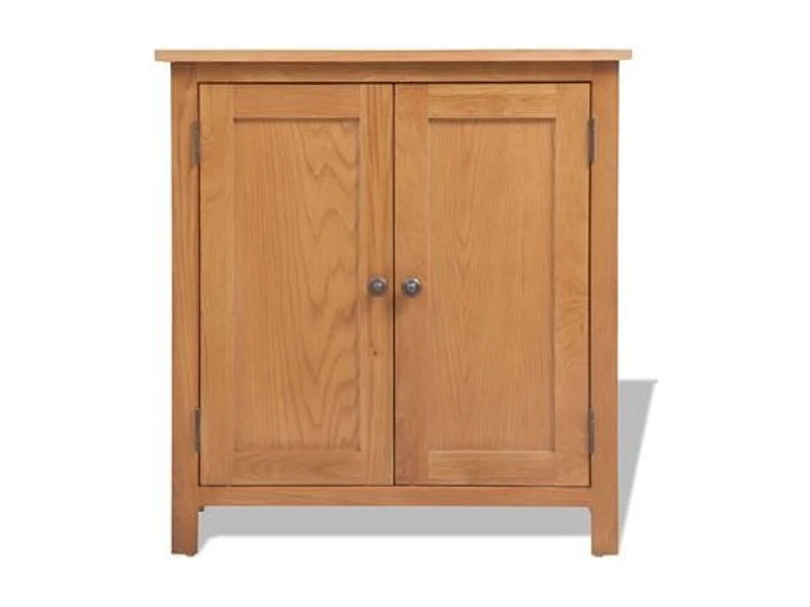 Commode 2 portes 1 étagère chêne massif clair Candice