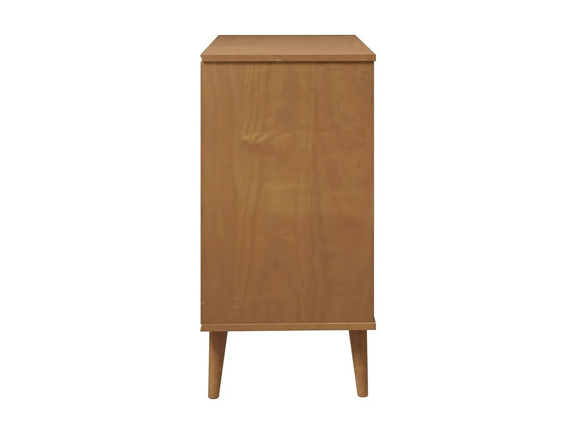 Commode MOLDE Marron 80x40x80 Bois de pin solide
