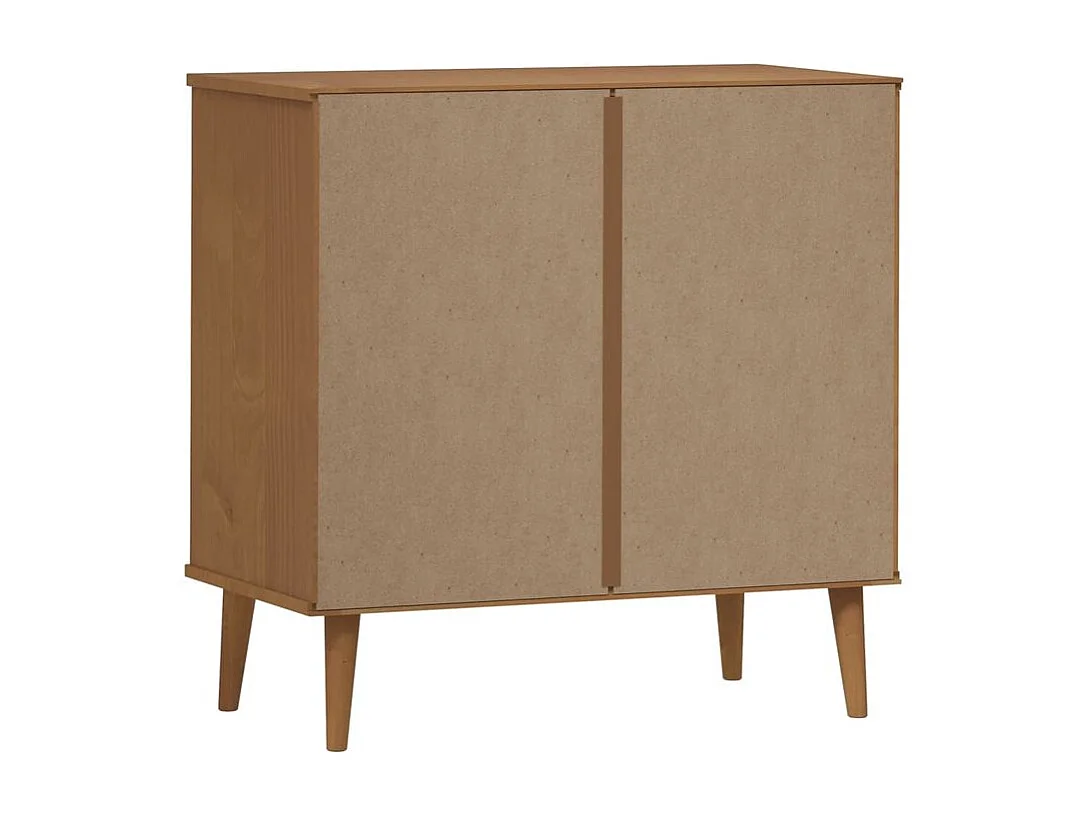 Commode MOLDE Marron 80x40x80 Bois de pin solide