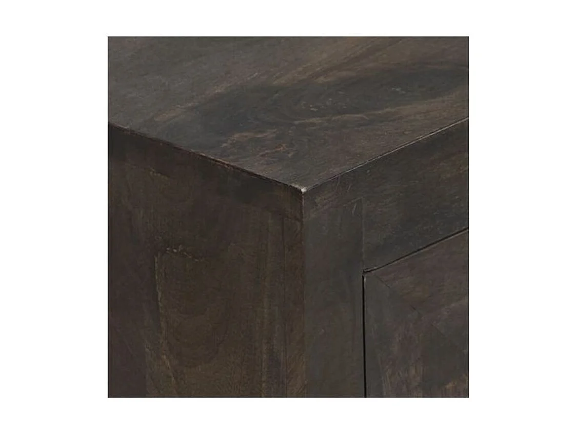 Commode 2 portes manguier massif et pieds métal Pinkie