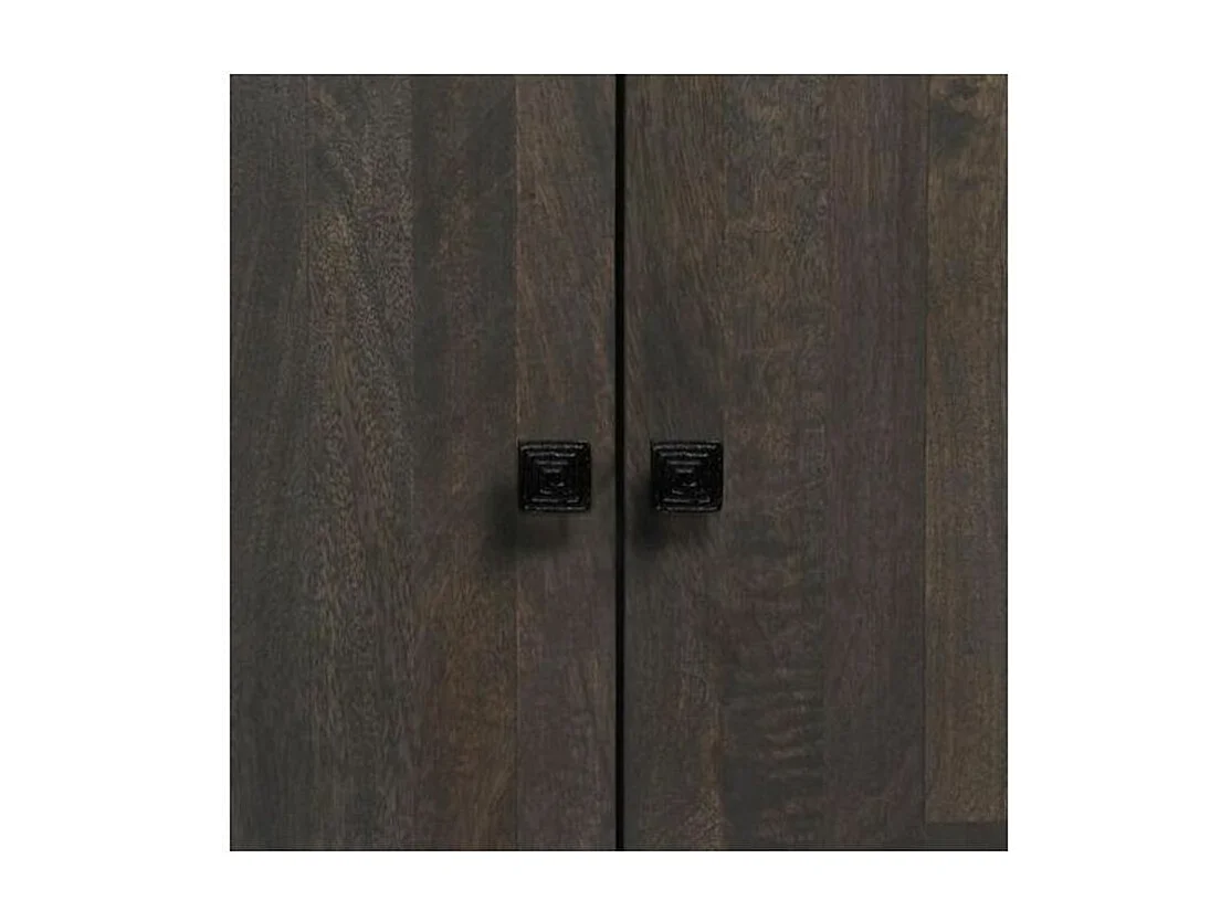 Commode 2 portes manguier massif et pieds métal Pinkie