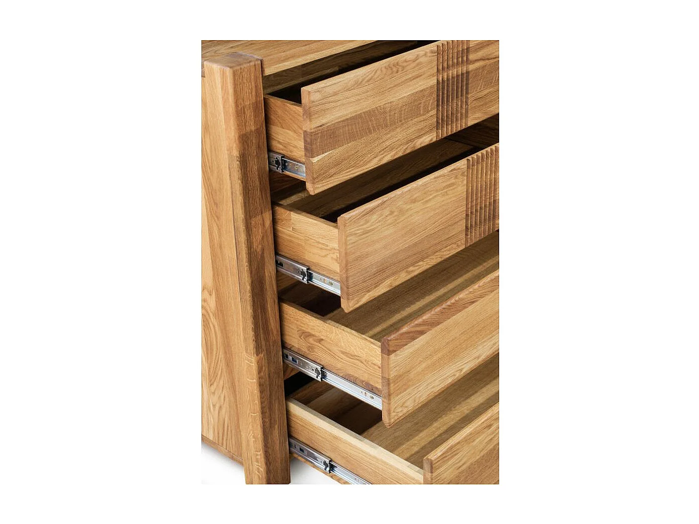 Cómoda roble macizo 4 cajones Valoria 96 cm