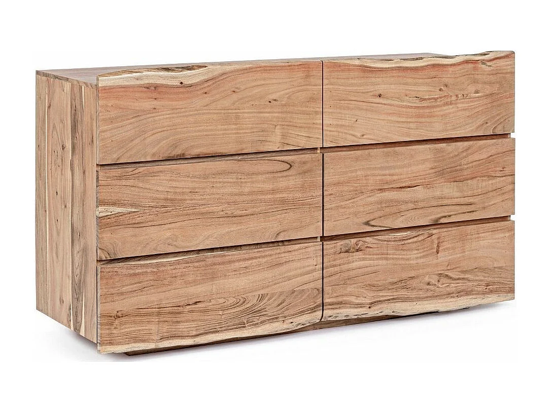 Opbergmeubel 6 laden acaciahout Denia 142 cm