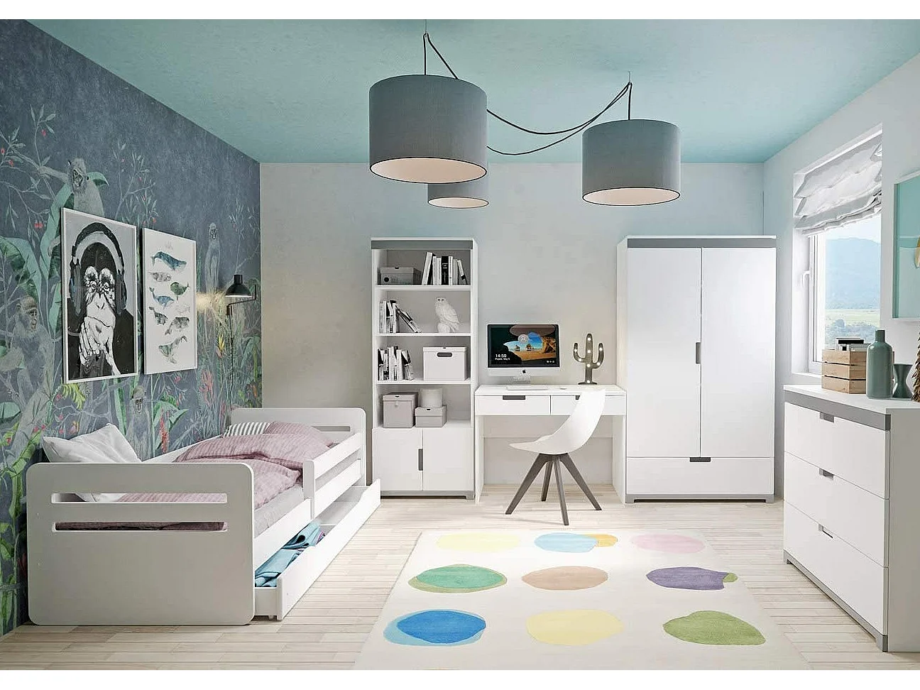 Commode enfant blanche Moly