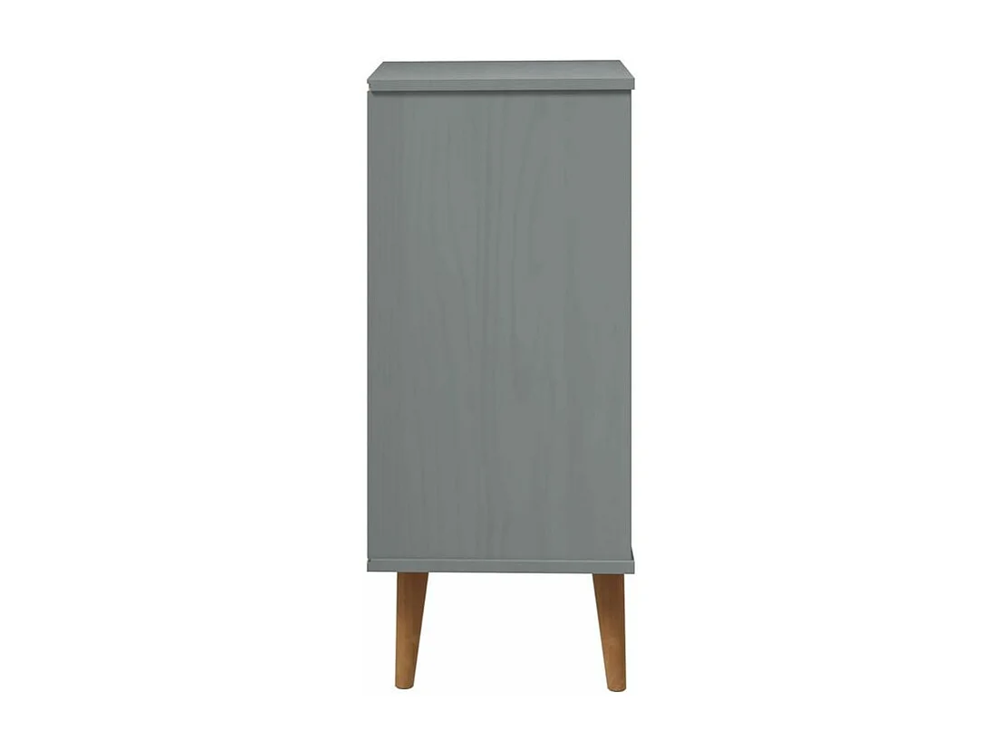 Ladekast MOLDE 40x35x82 cm massief grenenhout grijs