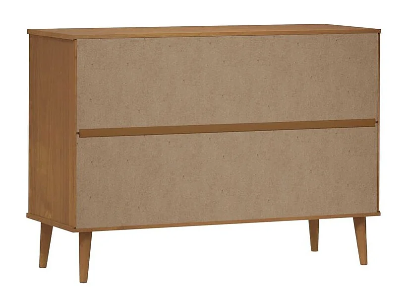 Commode MOLDE Marron 113x40x80 Bois de pin massif