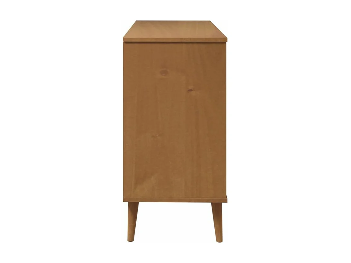 Commode MOLDE Marron 113x40x80 Bois de pin massif