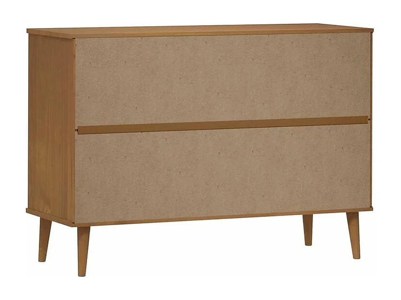 Commode MOLDE Marron 113x40x80 Bois de pin massif