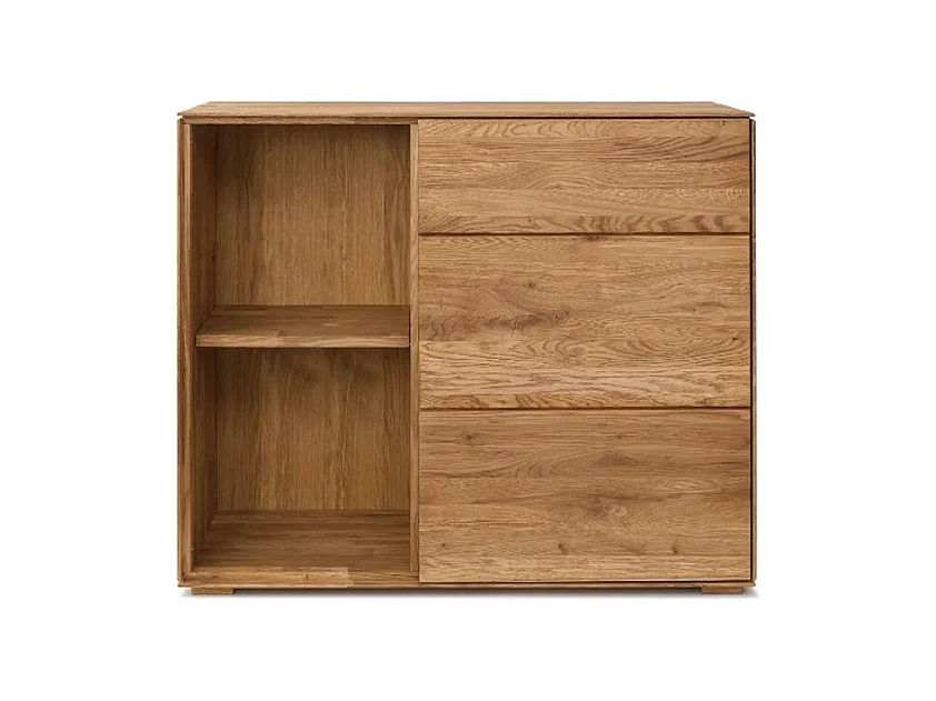 Commode en bois de chêne massif Inka 98cm