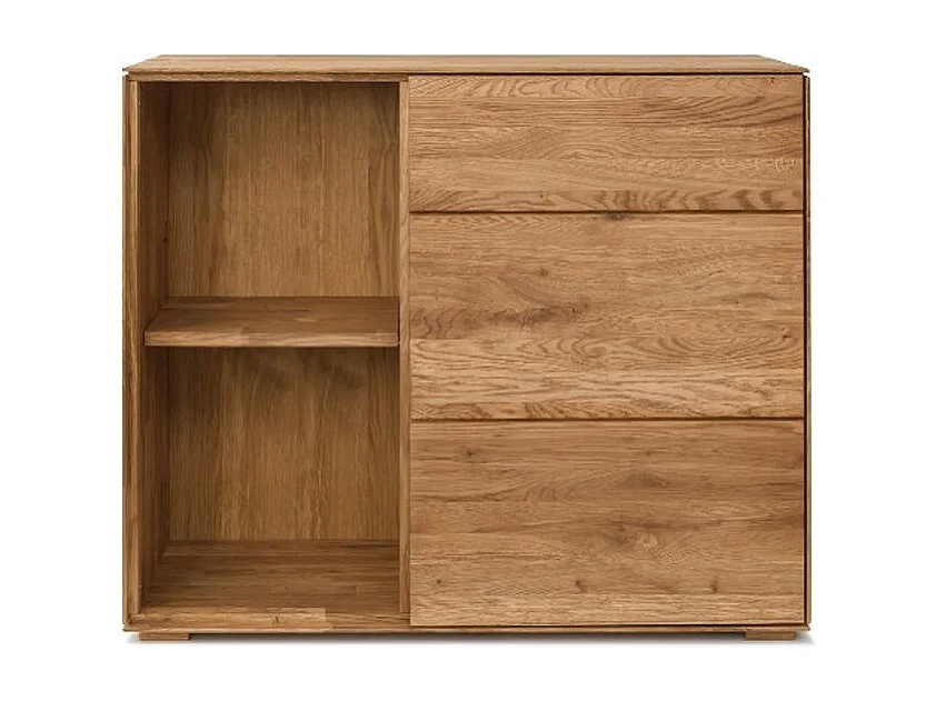 Commode en bois de chêne massif Inka 98cm