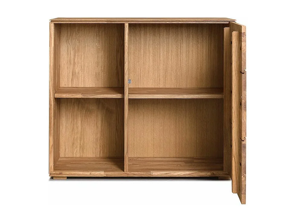 Commode en bois de chêne massif Inka 98cm