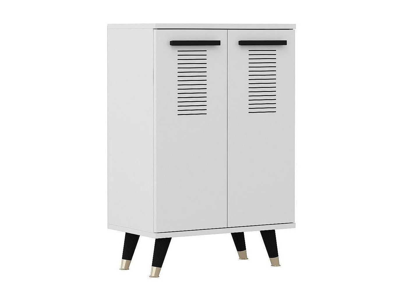 Petite commode blanche 2 portes Parko 60cm